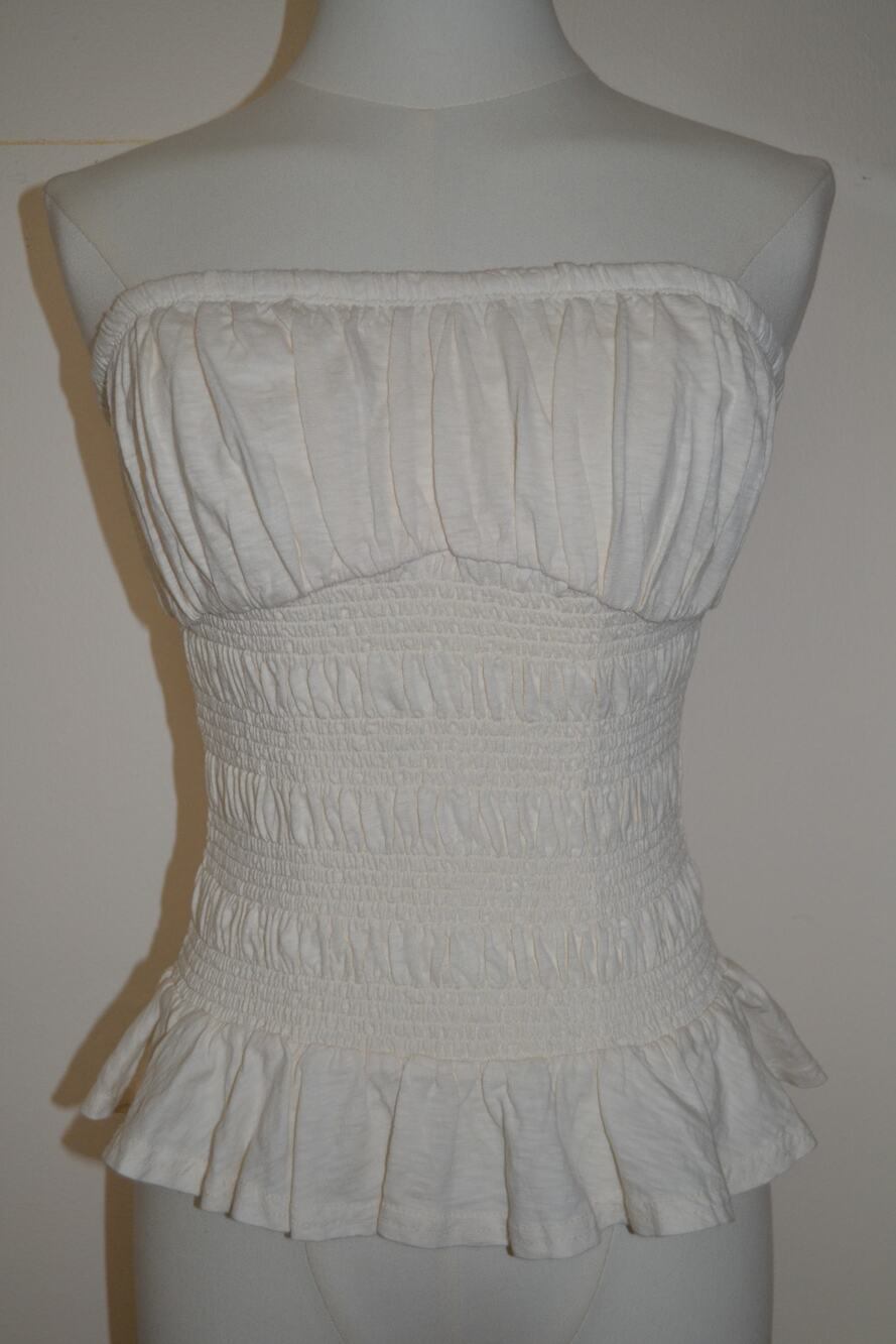 Free People Free-est Milkmaid Cottage Coquette Feminine Tube Top Size XS